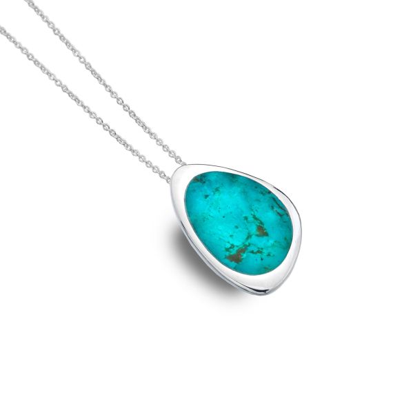 Organic Necklace with turquoise - The Nancy Smillie Shop - Art, Jewellery & Designer Gifts Glasgow