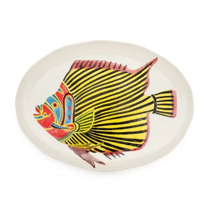 Oval Yellow Fish Platter - The Nancy Smillie Shop - Art, Jewellery & Designer Gifts Glasgow
