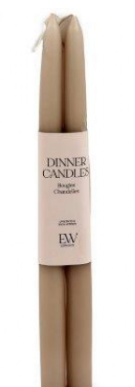 Pack of 2 Candles Beige | The Nancy Smillie Shop - Art, Jewellery & Designer Gifts Glasgow Scotland