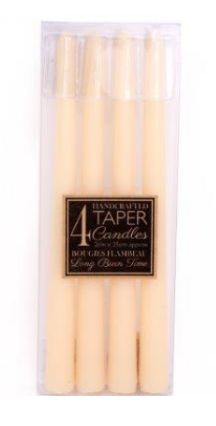Pack of 4 Ivory Candles | The Nancy Smillie Shop - Art, Jewellery & Designer Gifts Glasgow Scotland