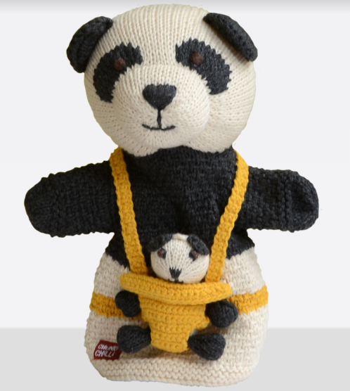 Panda & Baby Hand Puppet - The Nancy Smillie Shop - Art, Jewellery & Designer Gifts Glasgow