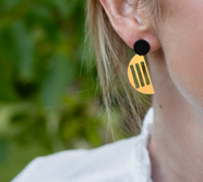 Black and gold geometric ear cuff from Parallel earrings