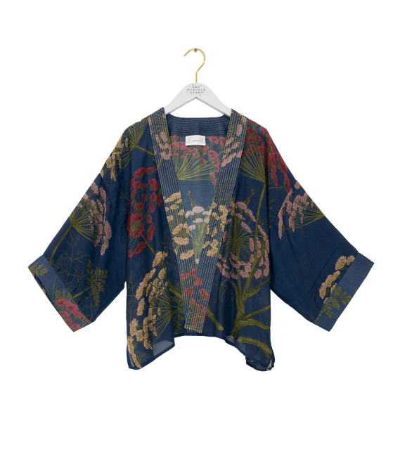 Parsley Seed Navy Kimono - Clothing - Scotland