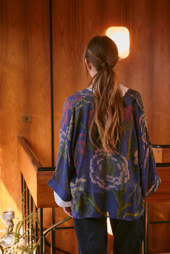 Parsley Seed Navy Kimono - Clothing - Scotland