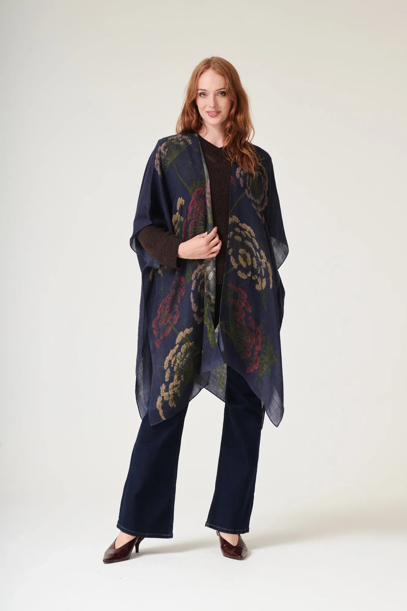 Parsley Seed Navy Wool Throwover - Clothing - Scotland