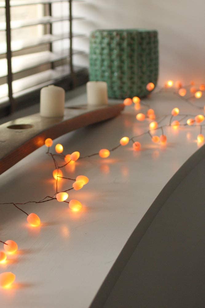 Peach Teardrop Battery Lights - The Nancy Smillie Shop - Art, Jewellery & Designer Gifts Glasgow