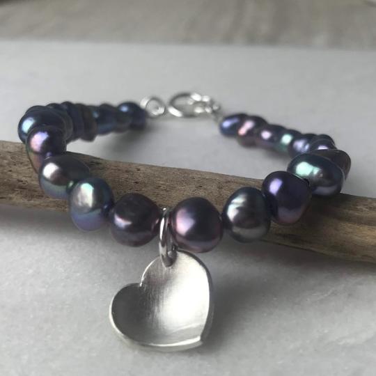 Peacock Pearl Heart Bracelet - The Nancy Smillie Shop - Art, Jewellery & Designer Gifts Glasgow