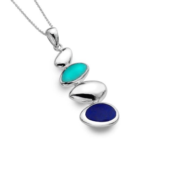 Pebble Necklace Lapis Turquoise - The Nancy Smillie Shop - Art, Jewellery & Designer Gifts Glasgow