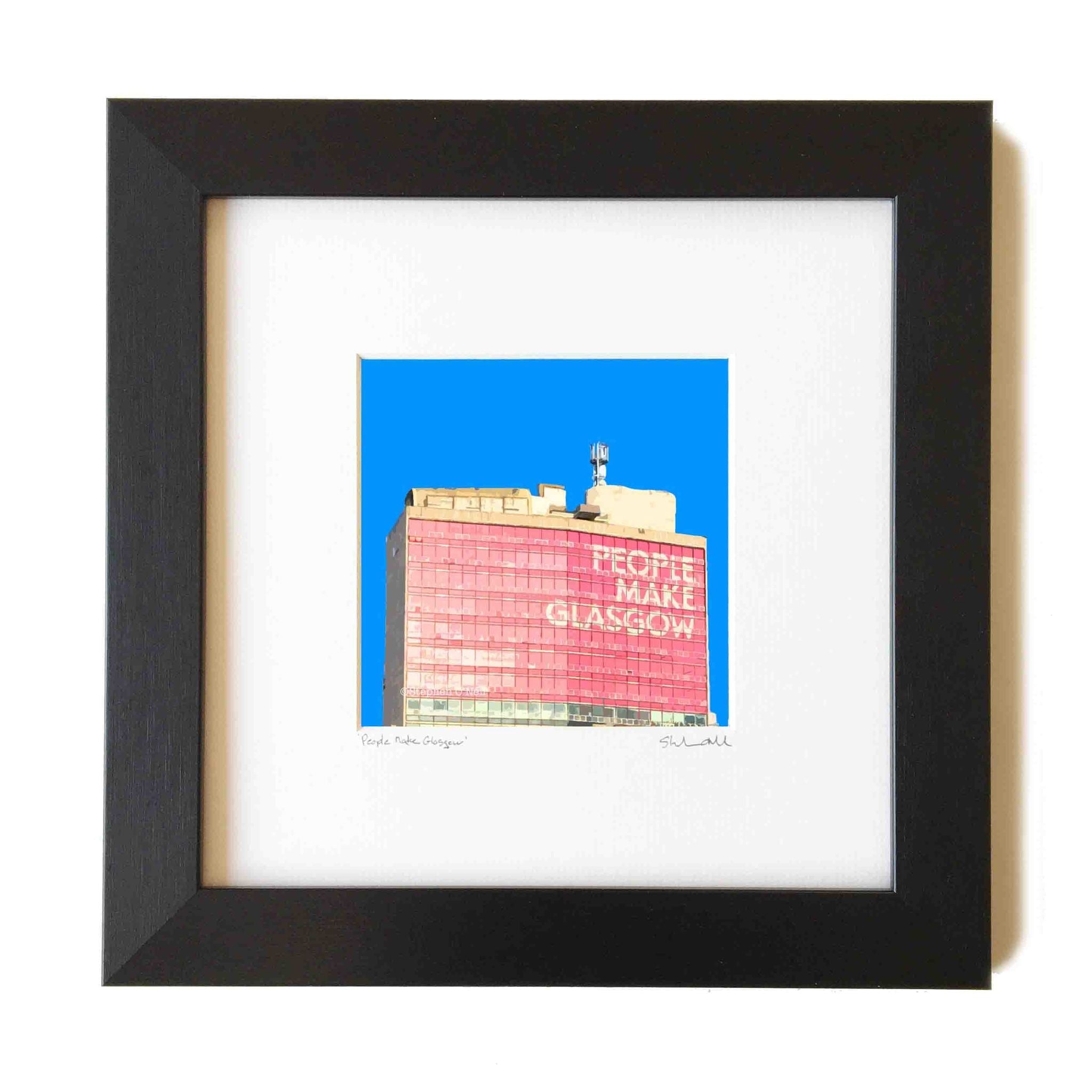 People Make Glasgow (Blue) - The Nancy Smillie Shop - Art, Jewellery & Designer Gifts Glasgow