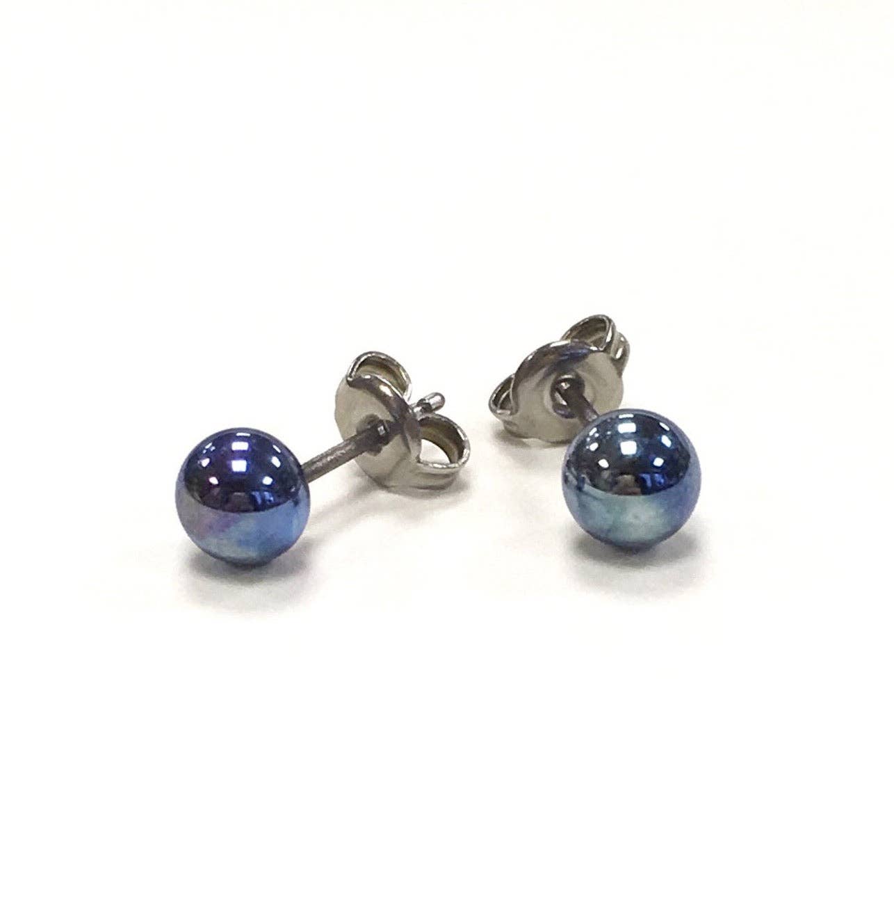 Petrol Handmade Glass Stud Earrings - Gifts Under £10 - Scotland