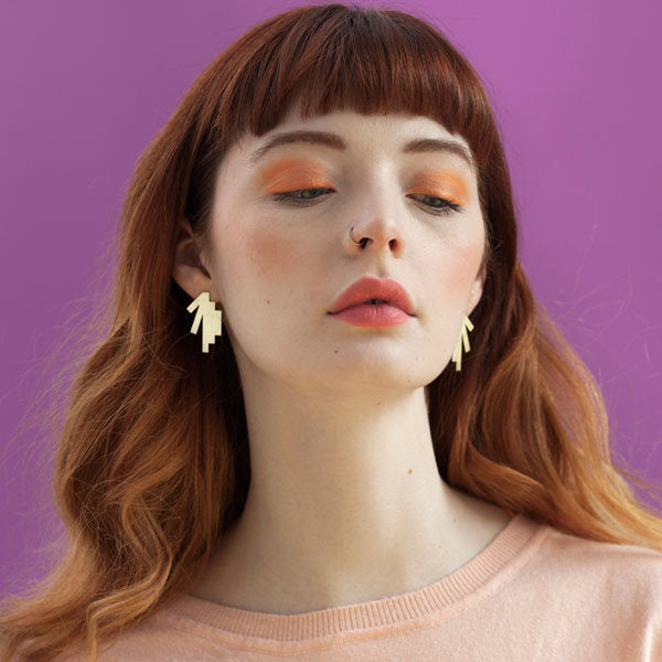 Pila Gold-Plated Earrings | The Nancy Smillie Shop - Art, Jewellery & Designer Gifts Glasgow Scotland