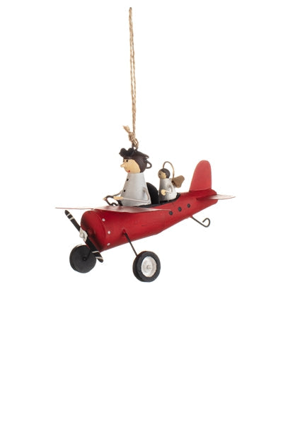 Pilot In Plane With Angel - The Nancy Smillie Shop - Art, Jewellery & Designer Gifts Glasgow