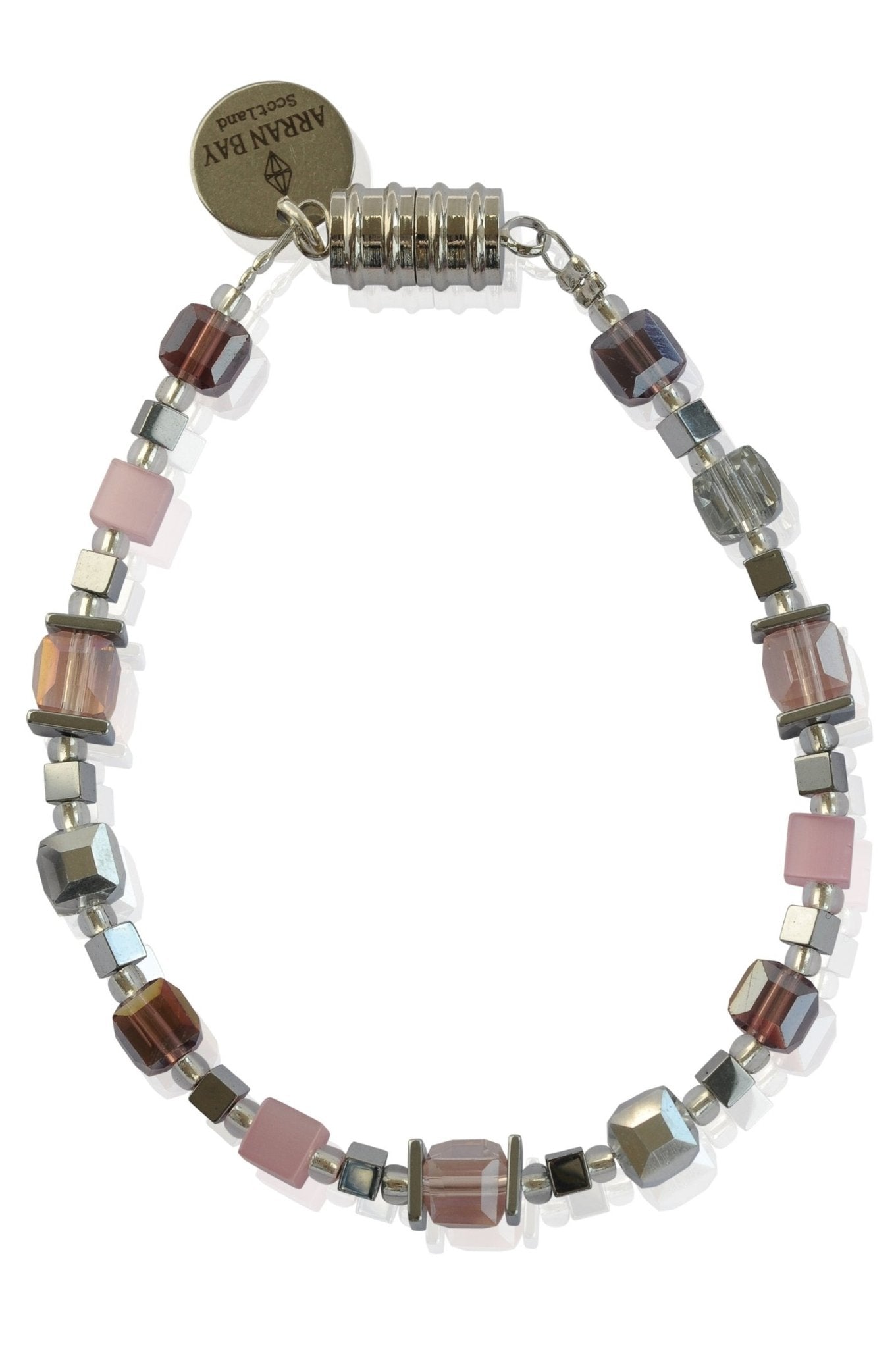 Pink and Lilac Glass Bracelet - The Nancy Smillie Shop - Art, Jewellery & Designer Gifts Glasgow