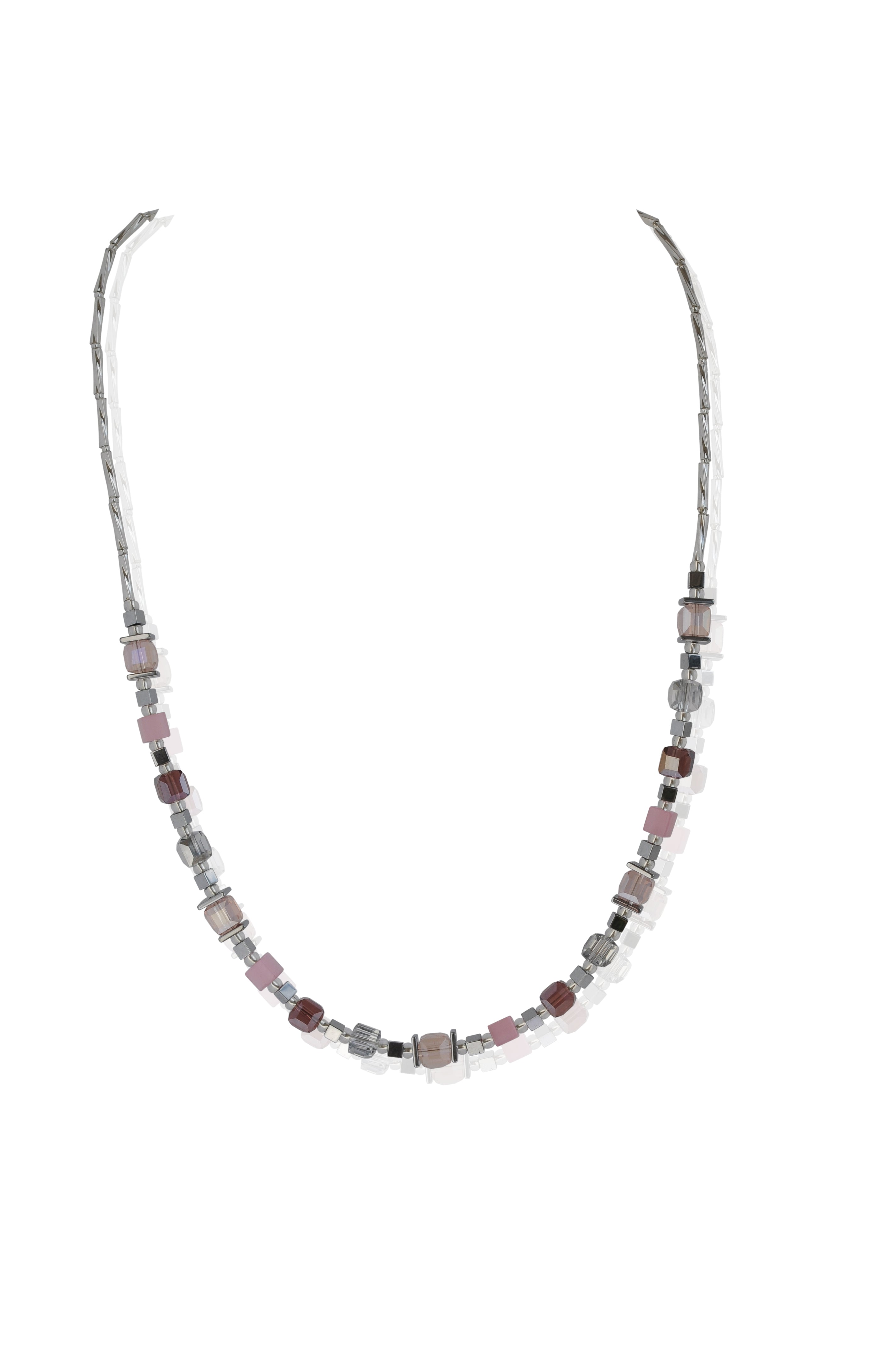 Pink and Lilac Glass Necklace - The Nancy Smillie Shop - Art, Jewellery & Designer Gifts Glasgow