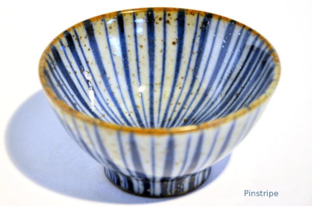 Pinstripe Blue Olive Bowl - The Nancy Smillie Shop - Art, Jewellery & Designer Gifts Glasgow