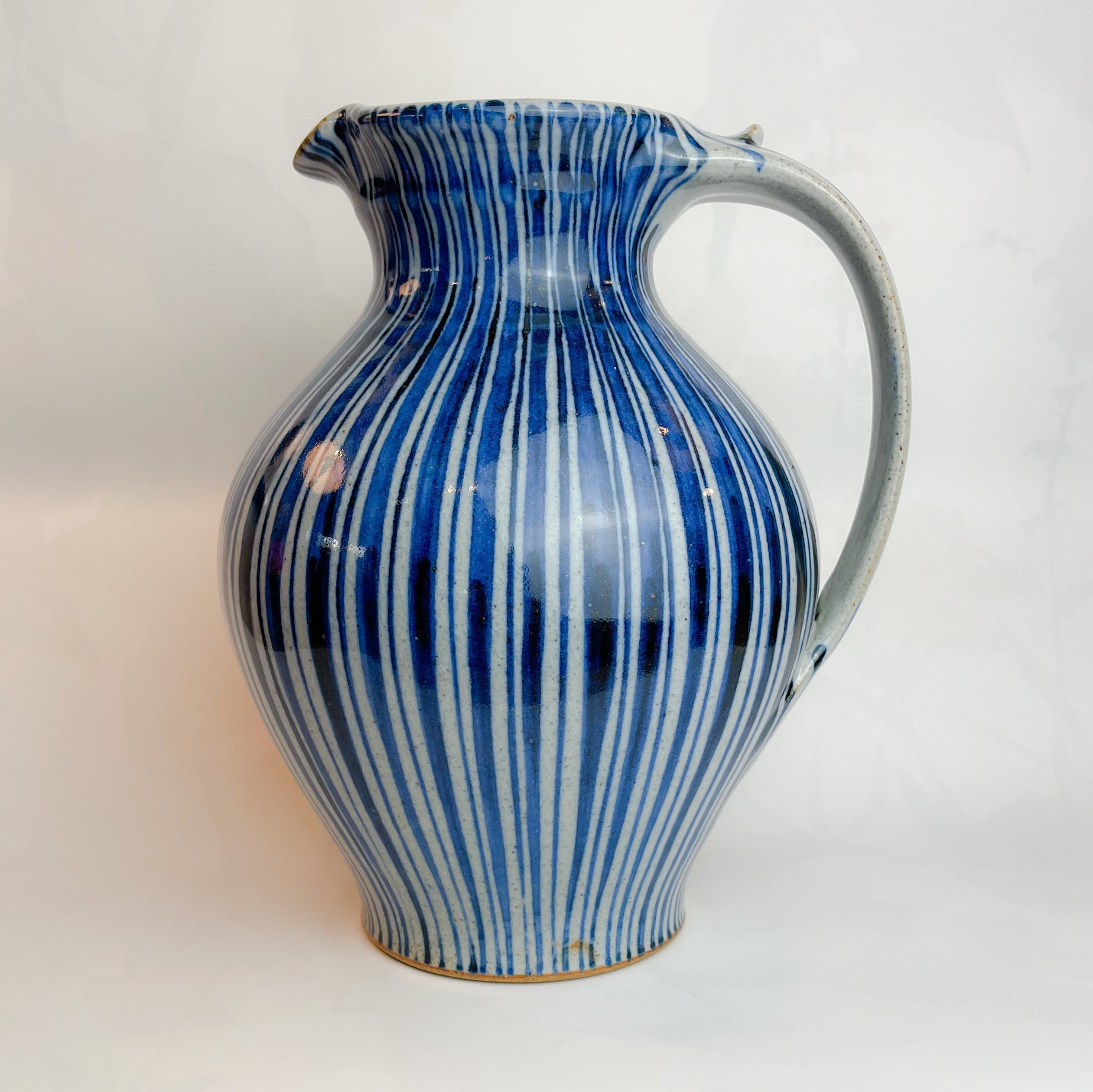Pinstripe Medium Round Bellied Jug - The Nancy Smillie Shop - Art, Jewellery & Designer Gifts Glasgow