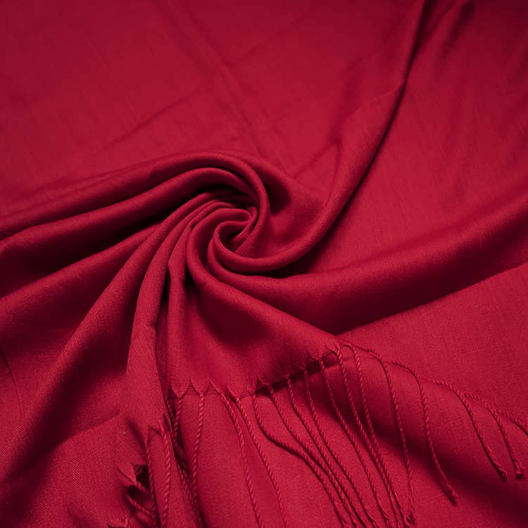 Plain cotton blend pashmina with tassels: Mint A10 - Scarves! - Scotland