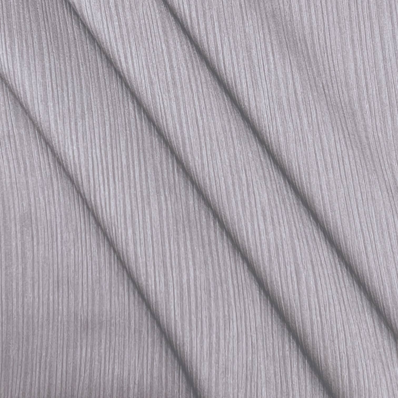 Plain Ribbed Long Satin Scarf: Silver - Scarves! - Scotland