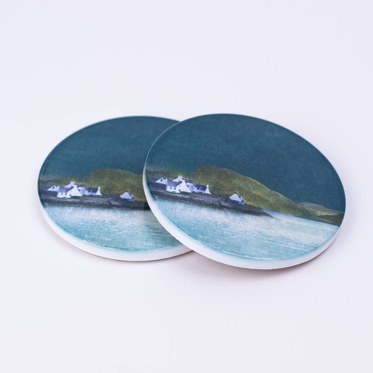 Plockton Ceramic Coaster Gift Boxed - Gifts Under £10 - Scotland