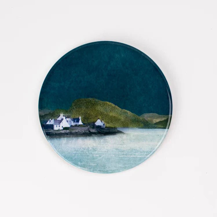 Plockton Ceramic Coaster - The Nancy Smillie Shop - Art, Jewellery & Designer Gifts Glasgow