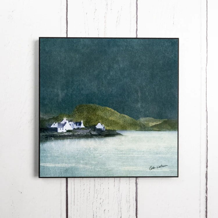 Plockton Wood Block Print - The Nancy Smillie Shop - Art, Jewellery & Designer Gifts Glasgow