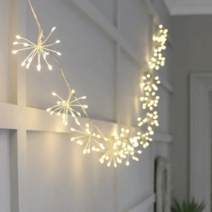 Plug-In Silver Starburst Chain Lights - The Nancy Smillie Shop - Art, Jewellery & Designer Gifts Glasgow