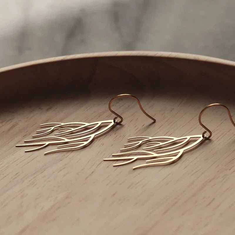 Quiet Earrings Gold - The Nancy Smillie Shop - Art, Jewellery & Designer Gifts Glasgow