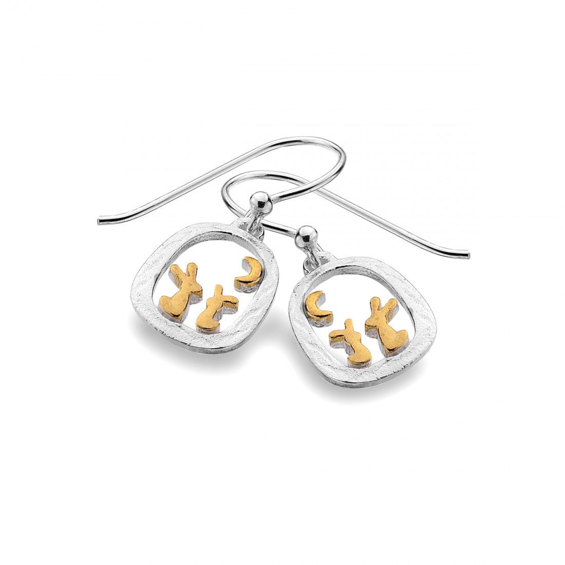 Rabbits in Frame Earrings - The Nancy Smillie Shop - Art, Jewellery & Designer Gifts Glasgow