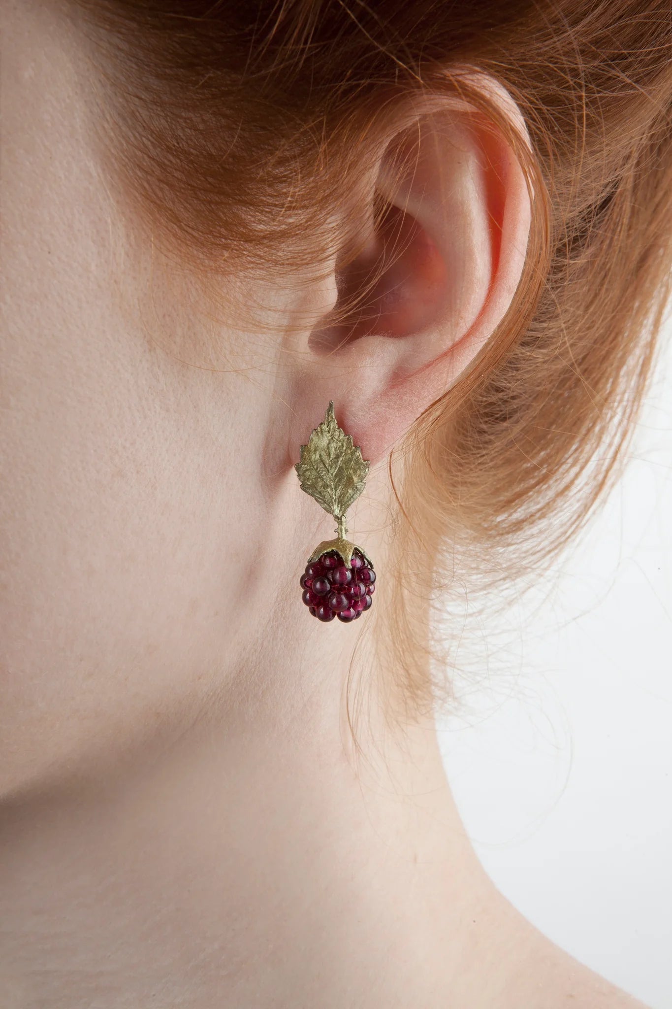 Raspberry Leaf Earrings - The Nancy Smillie Shop - Art, Jewellery & Designer Gifts Glasgow