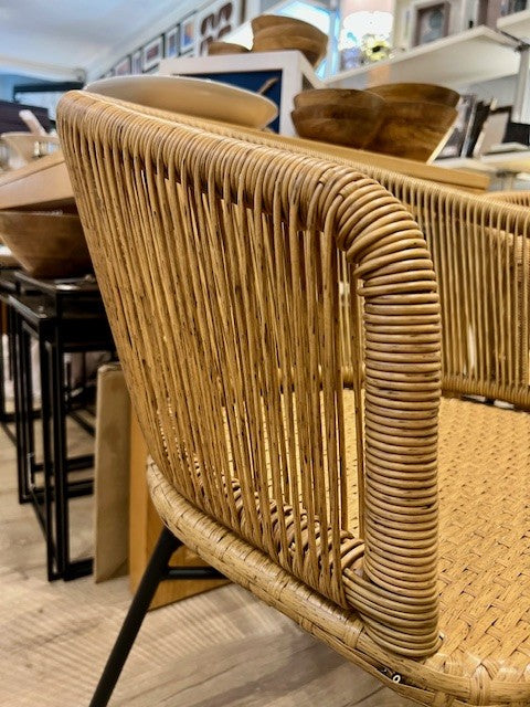 Rattan Table & Two Chairs