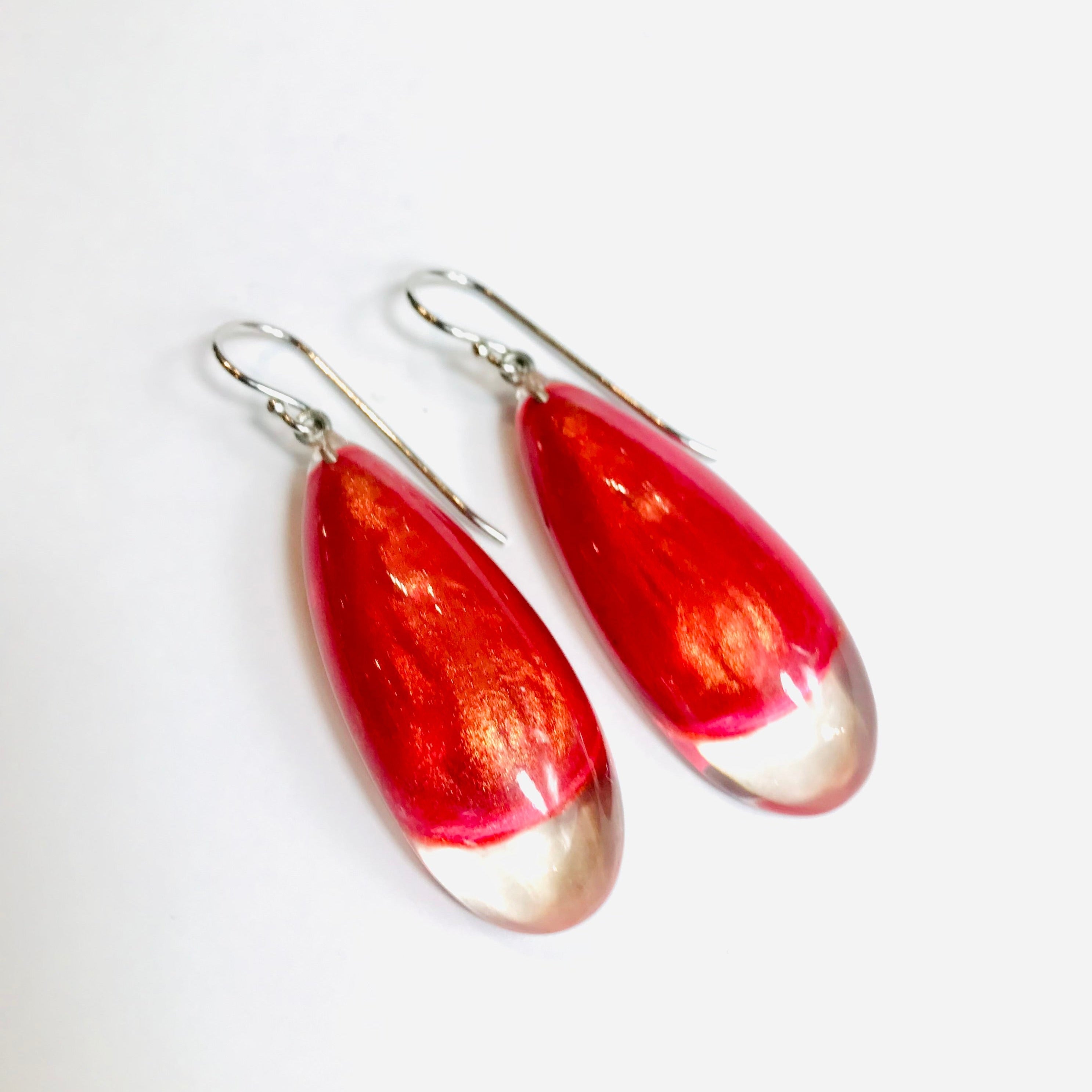 Red Luxus Earrings - The Nancy Smillie Shop - Art, Jewellery & Designer Gifts Glasgow