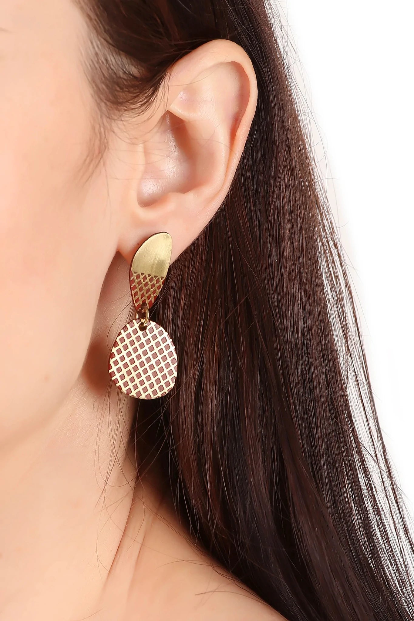Red Maya Earrings - The Nancy Smillie Shop - Art, Jewellery & Designer Gifts Glasgow