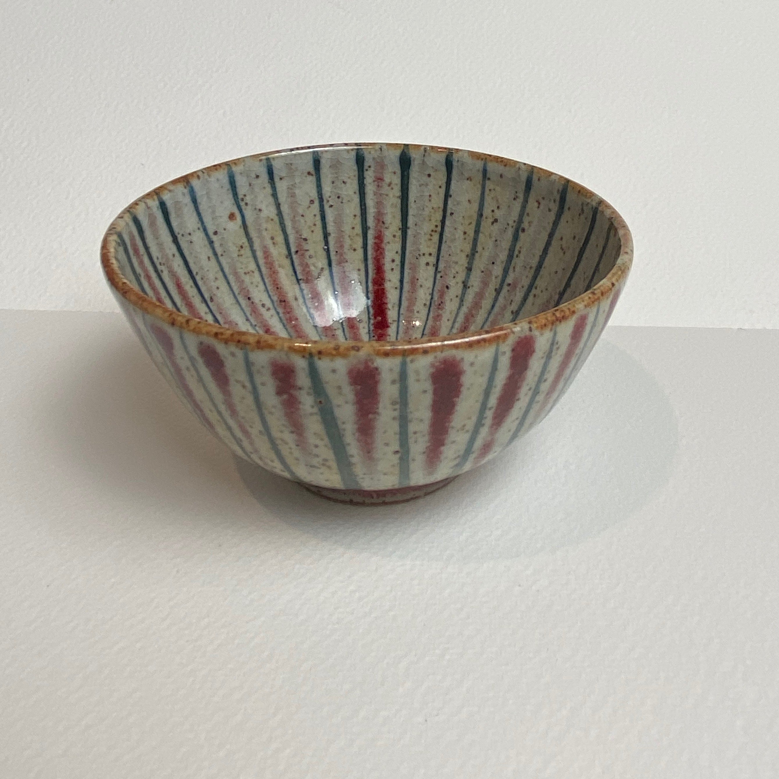 Red Pinstripe Mini Olive Bowl - The Nancy Smillie Shop - Art, Jewellery & Designer Gifts Glasgow
