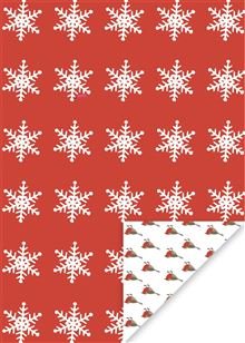 Red Snowflake and Robin Wrap - The Nancy Smillie Shop - Art, Jewellery & Designer Gifts Glasgow