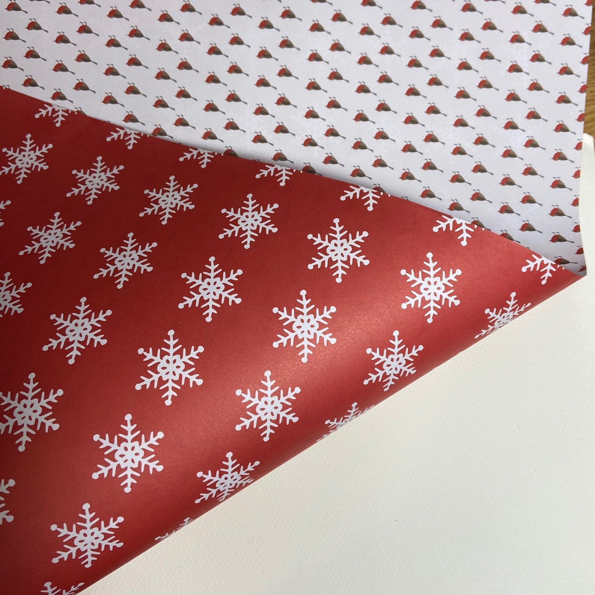 Red Snowflake and Robin Wrap - The Nancy Smillie Shop - Art, Jewellery & Designer Gifts Glasgow