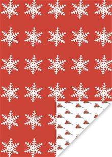 Red Snowflake and Robin Wrap - The Nancy Smillie Shop - Art, Jewellery & Designer Gifts Glasgow