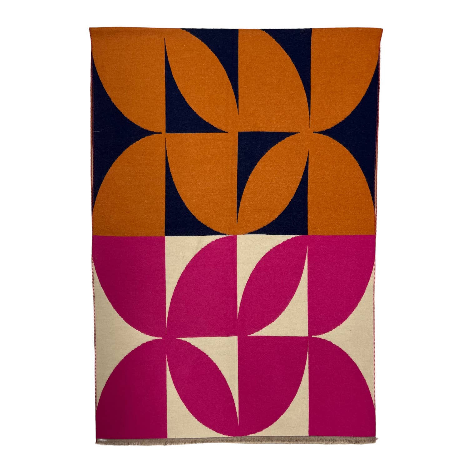 Retro print on cashmere blend scarf finished with fringes: Bleige | The Nancy Smillie Shop - Art, Jewellery & Designer Gifts Glasgow Scotland