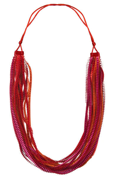 Rose, Fuchsia & Red Neos Necklace - The Nancy Smillie Shop - Art, Jewellery & Designer Gifts Glasgow