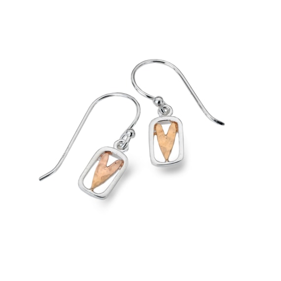Rose Heart Framed Earrings - The Nancy Smillie Shop - Art, Jewellery & Designer Gifts Glasgow