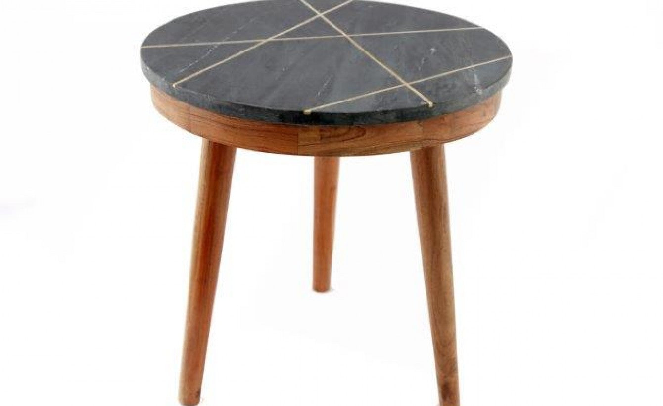 Round Black Marble Table - The Nancy Smillie Shop - Art, Jewellery & Designer Gifts Glasgow