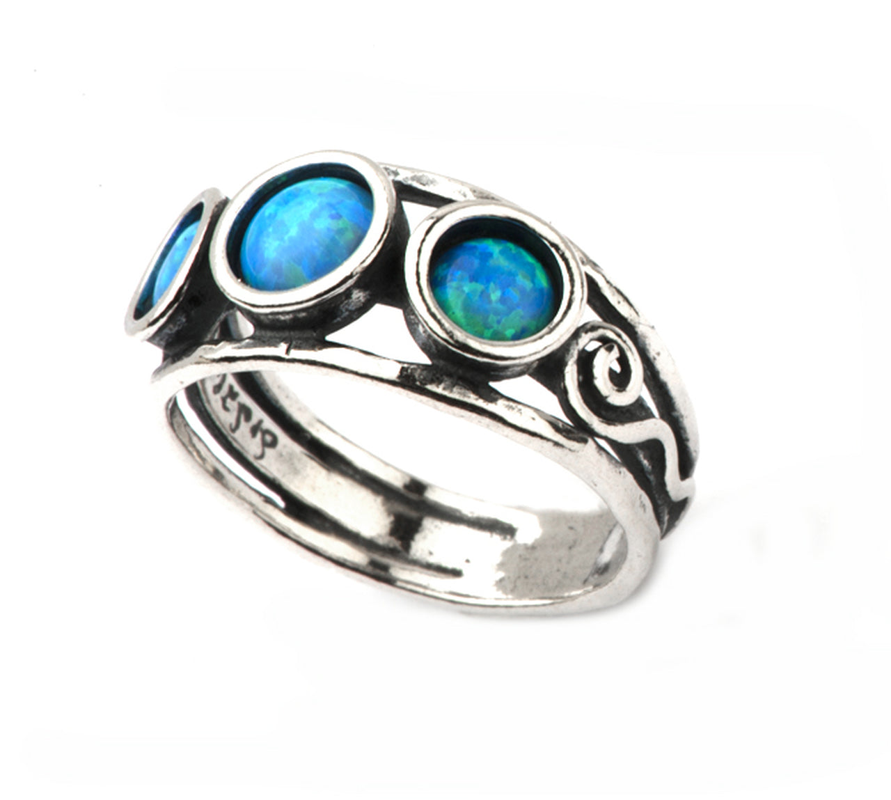 Round Opals Ring - The Nancy Smillie Shop - Art, Jewellery & Designer Gifts Glasgow