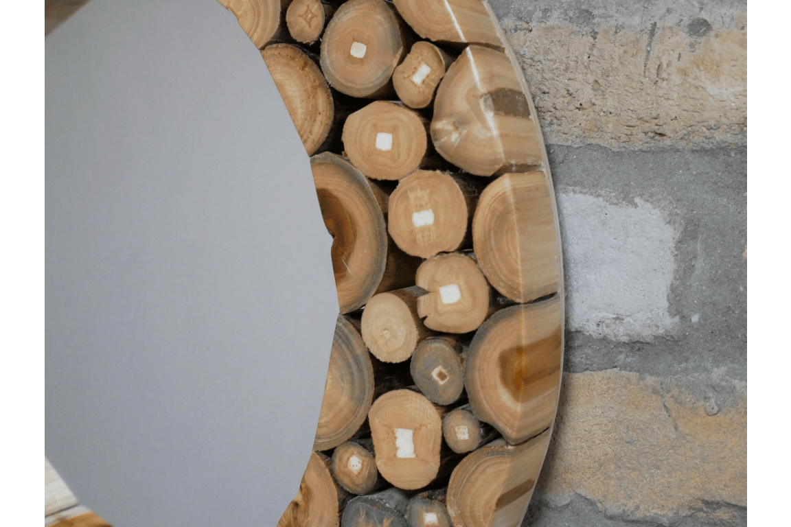 Round Wood Circle Mirror - The Nancy Smillie Shop - Art, Jewellery & Designer Gifts Glasgow