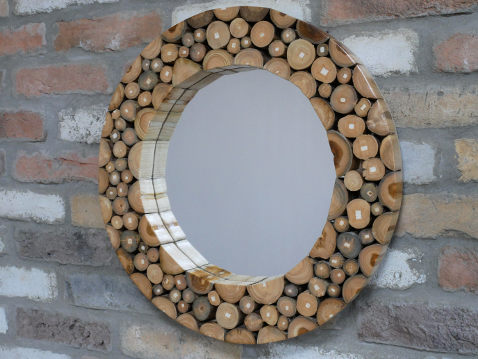 Round Wood Circle Mirror - The Nancy Smillie Shop - Art, Jewellery & Designer Gifts Glasgow