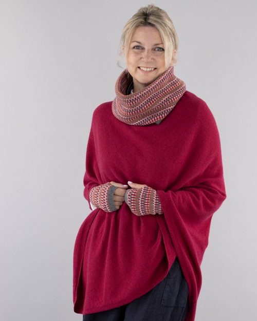 Ruby Cashmere Blend Poncho - The Nancy Smillie Shop - Art, Jewellery & Designer Gifts Glasgow