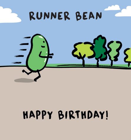 Runner Bean Card - The Nancy Smillie Shop - Art, Jewellery & Designer Gifts Glasgow