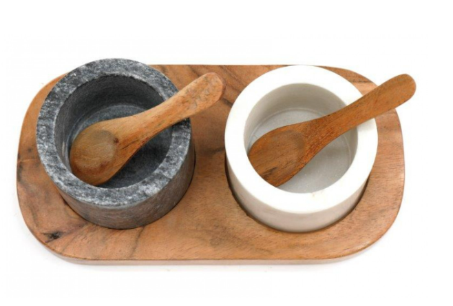 Marble Salt/Pepper Set