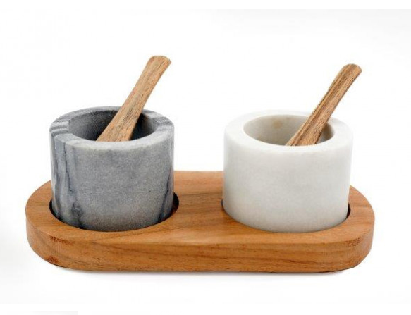 Marble Salt/Pepper Set