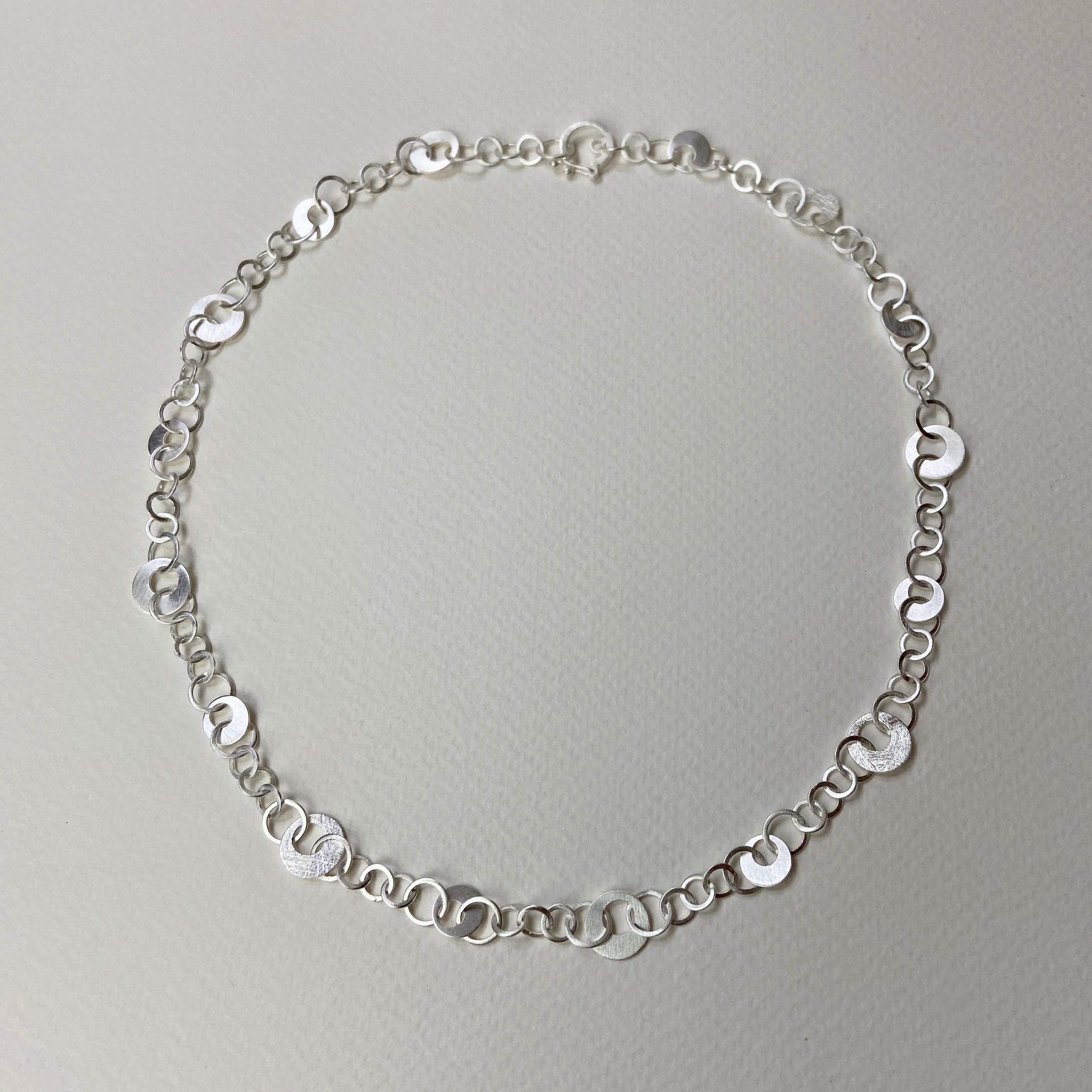 Satin Silver Chain Necklace - The Nancy Smillie Shop - Art, Jewellery & Designer Gifts Glasgow