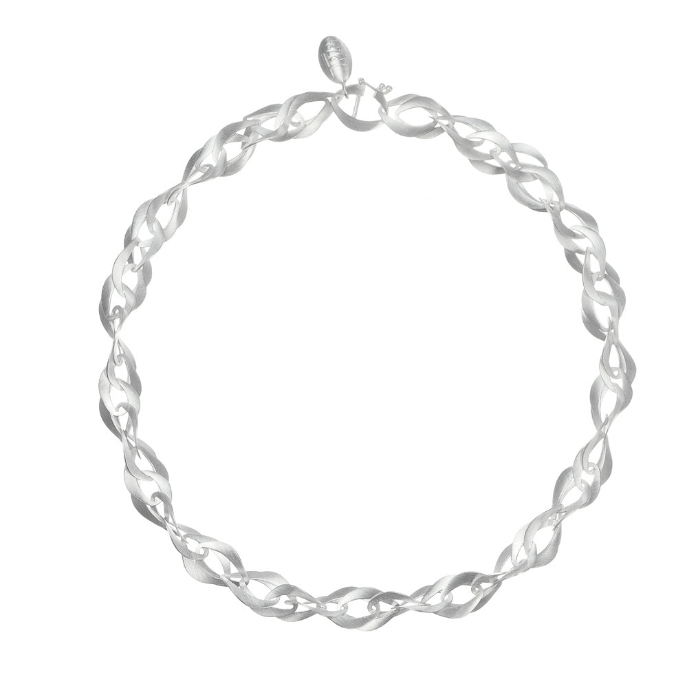 Satin Silver Necklace - The Nancy Smillie Shop - Art, Jewellery & Designer Gifts Glasgow