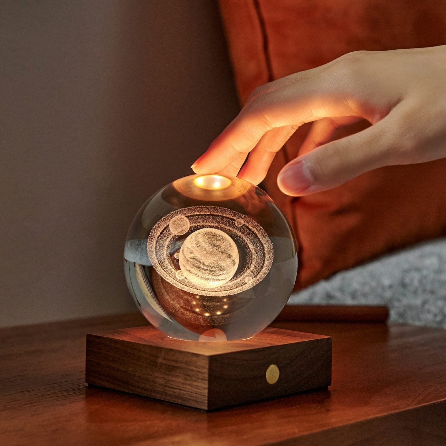 Saturn Amber Crystal Light | The Nancy Smillie Shop - Art, Jewellery & Designer Gifts Glasgow Scotland